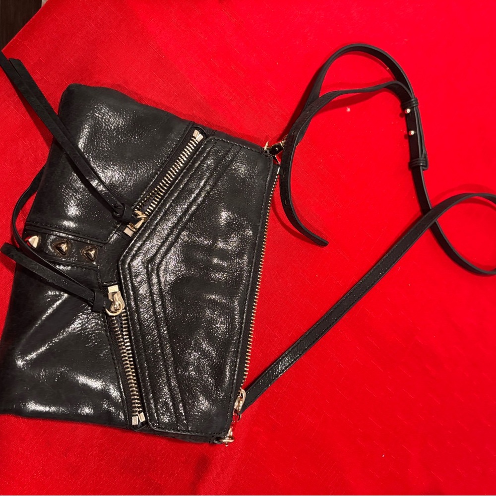 Black Leather Crossbody Bag